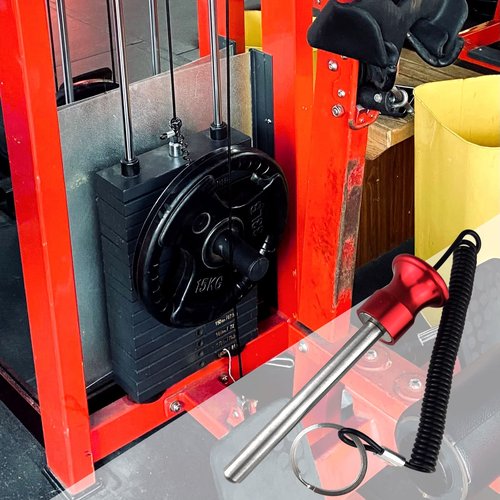 Weight Stack Pin, Aluminium Alloy Quick Release Pin Magnetic Strength Training Screw Bolt Strength Training Equipment for Fitness Equipment Pin Training (Red)