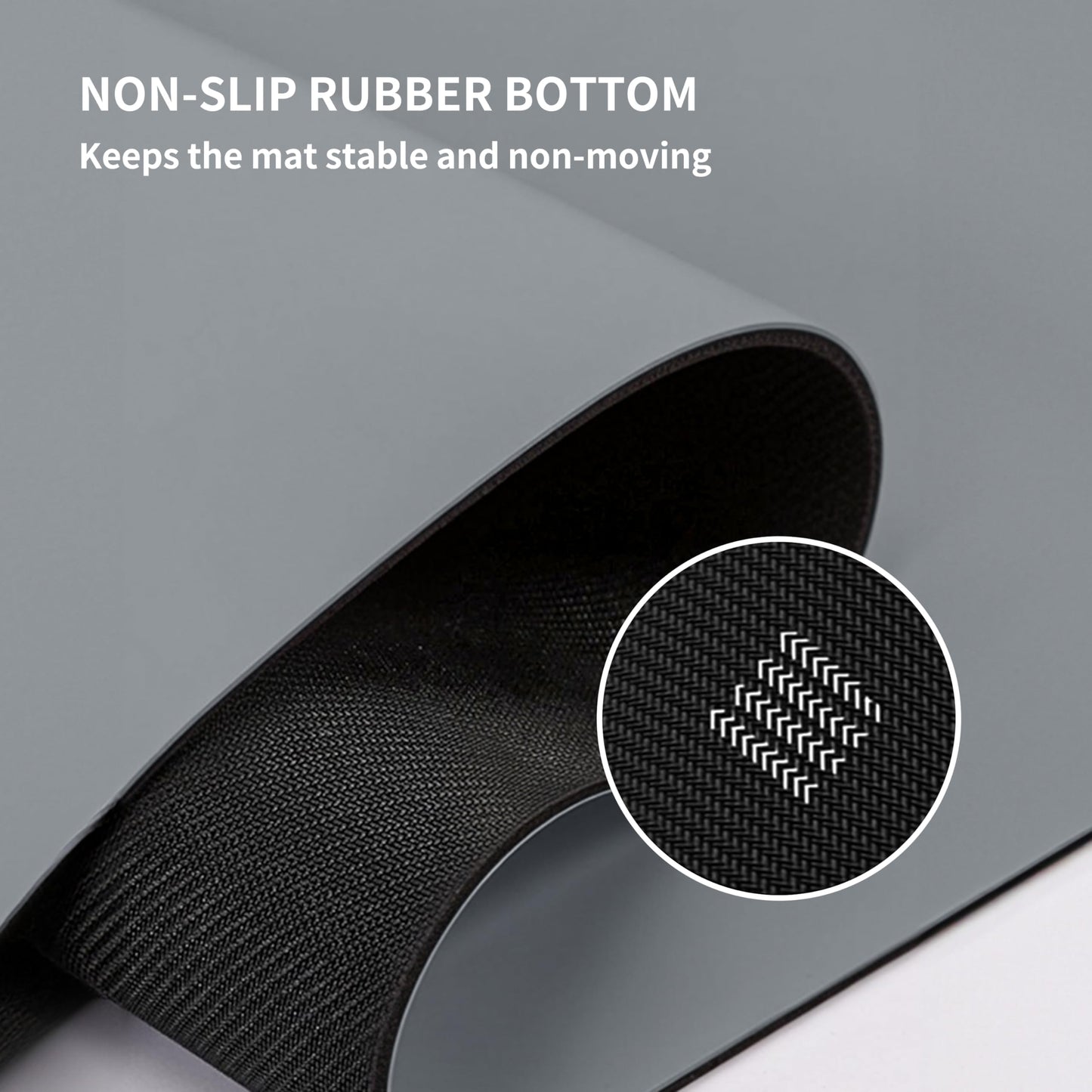 FITMIND Professional PU Rubber Yoga Mat, Double-Sided Non Slip Sweat Resistant Exercise Mat for Men Women, Comfortable Extra Long & Wide for Yoga, Pilates, Fitness, Home Gym, 72"×26.8"×0.18"(4.5mm)Thick