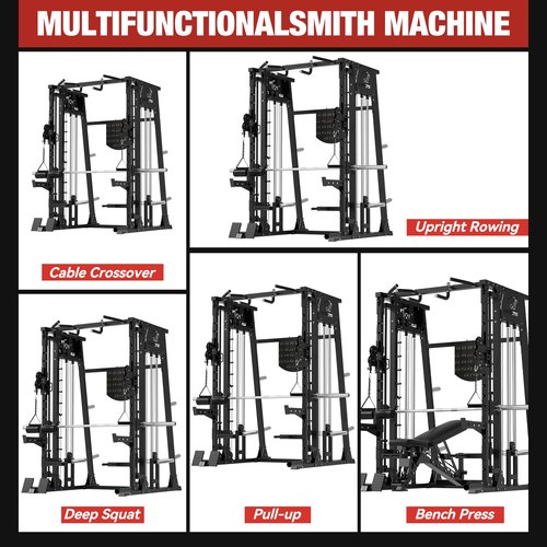Waxman Leg Press Hack Squat Machine Combo, Leg Exercise Machine with Linear Bearing, Special for Lower Body with Weight Storage for Quads, Hamstring, Glutes and Calves with 340lBS Color Plates