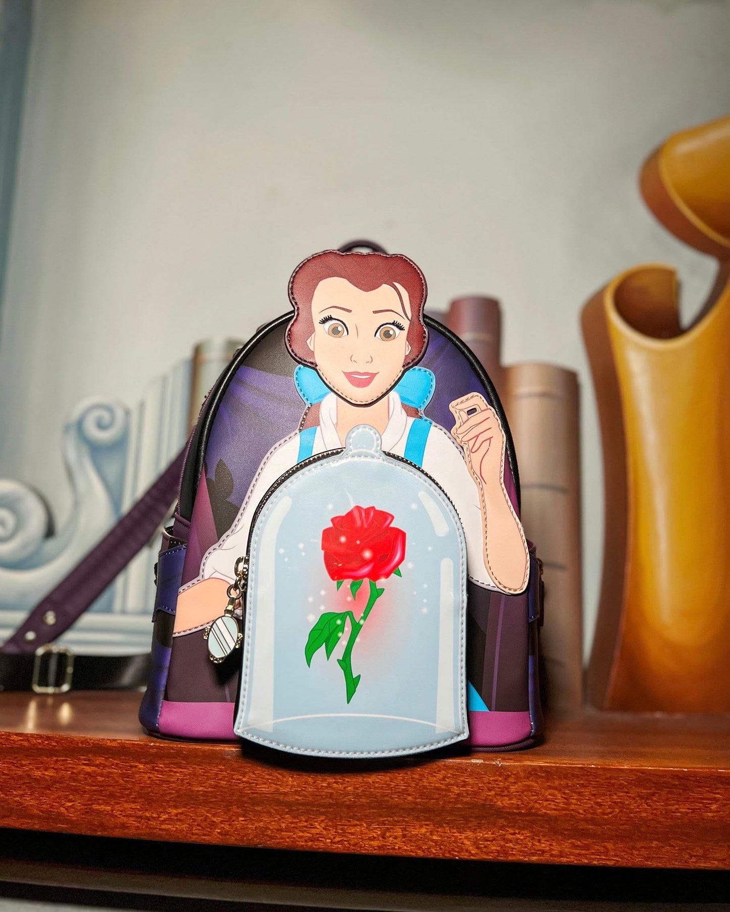 Loungefly Beauty and the Beast Belle Enchanted Rose Mini Backpack Toyz N Fun Exclusive