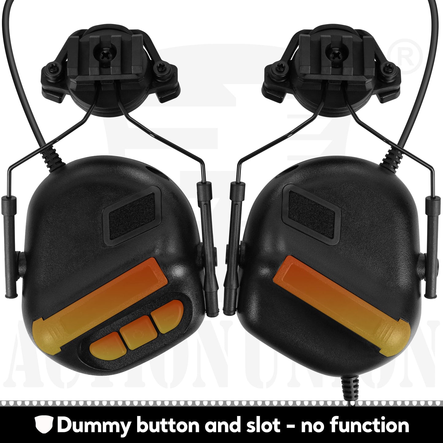 ACTIONUNION Tactical Headset for Airsoft Fast Helmet No Noise Reduction (Black)