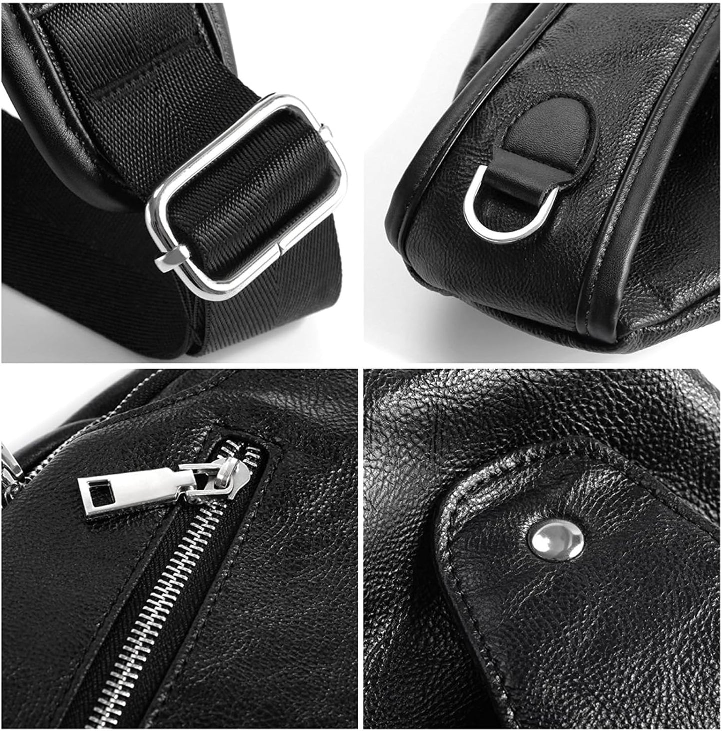 Small Sling Bag Crossbody Backpack Over the Shoulder Bag for Men Women Travel Outdoors, Lightweight Chest Pack (Small, Black)