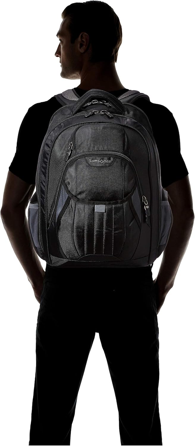 Samsonite Tectonic 2 Large Black Backpack - 18” x 13.3” x 8.6” for Travel & School