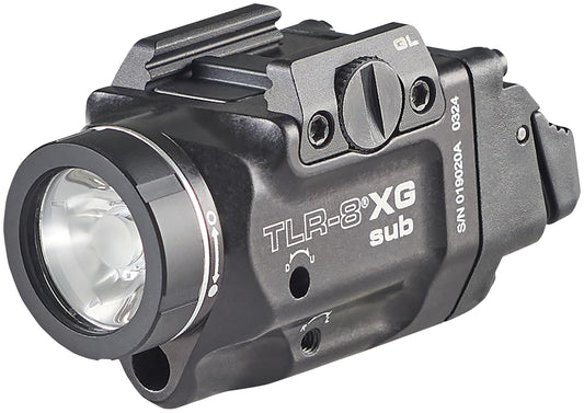 Streamlight 69431 TLR-8 X G sub 500-Lumen Rail-Mounted Tactical Weapon Light with Integrated Green Aiming Laser Exclusively for Glock 43X/48 MOS/Rail Only, Black