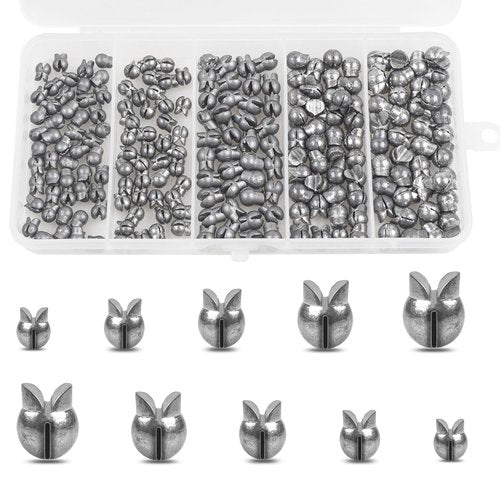 Split Shot Fishing Weights Sinker Kit, 180/210pcs Removable Round Clip On Fly Fishing Line Sinkers Fishing Egg Weights Sinkers Freshwater Saltwater