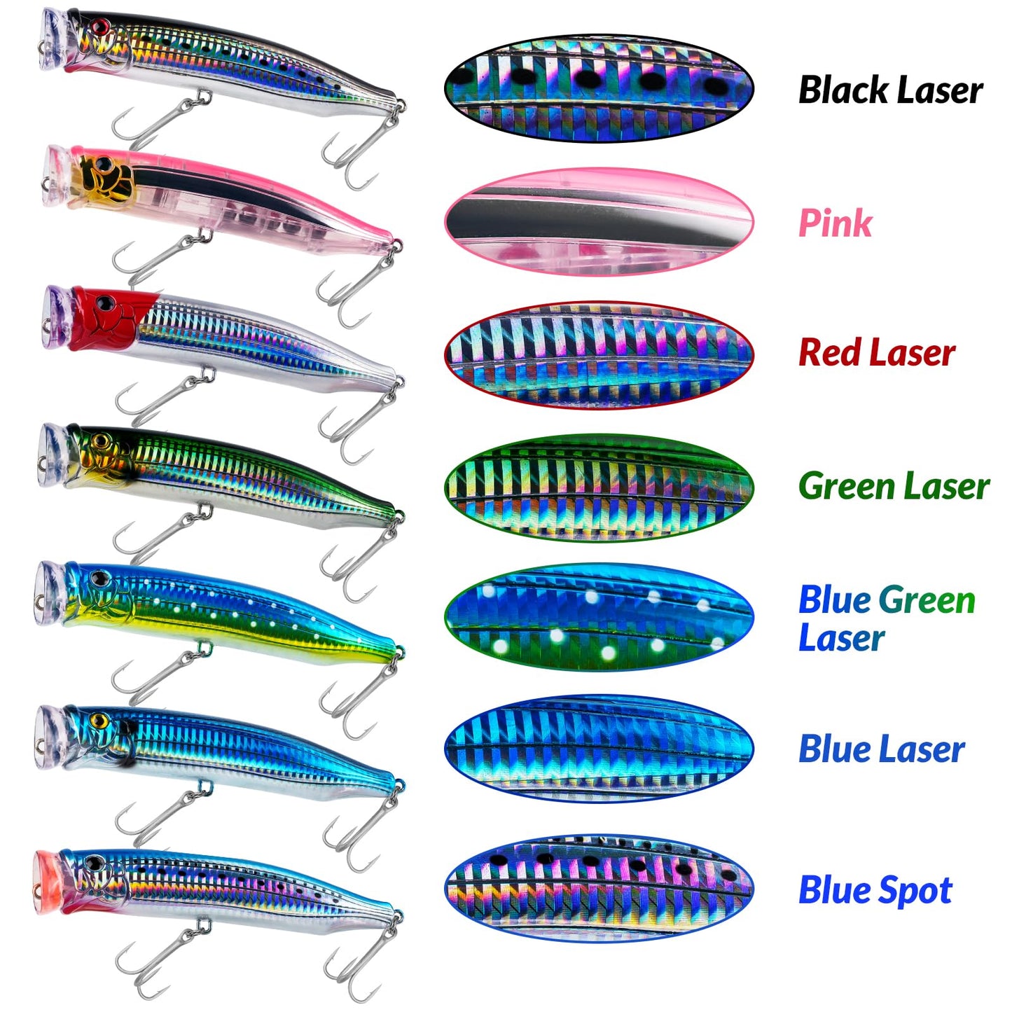 THKFISH Popper Lures Saltwater Tuna Popper Topwater Fishing Lures for Surf Fishing Bass with 3D Eyes for GT Tuna Large Fish 5.9in RED-1PC
