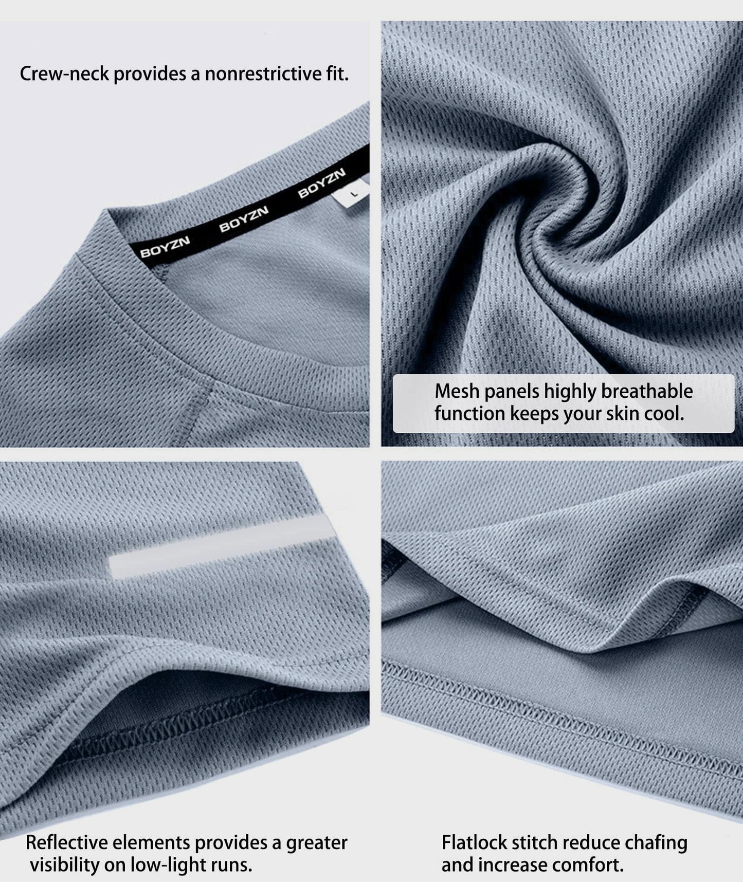 Holure Men's Sports Running Set (Pack of 5) Athletic Shirt+Short/Compression Shirt+Pants with Coat Tracksuit Gym Suits Grey 04 L