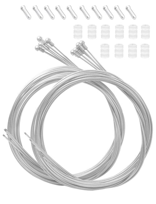Ciomszan 10PCS Bicycle Brake Cable, Bike Derailleur Shifter Cables,Front and Rear Brake Lines Shift Cable Kit for Shimano Sram Road Mountain Bike (Just for Road Bike)