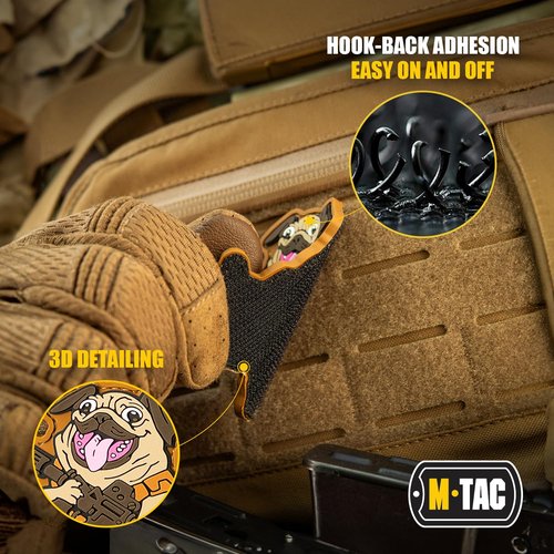 M-Tac Morale Patch - PVC 3D Funny Military Tactical Patch - Tactical Cool Army Meme Patches for Vest, Backpacks, Hats - Hook and Loop Patches (Dog Rex)