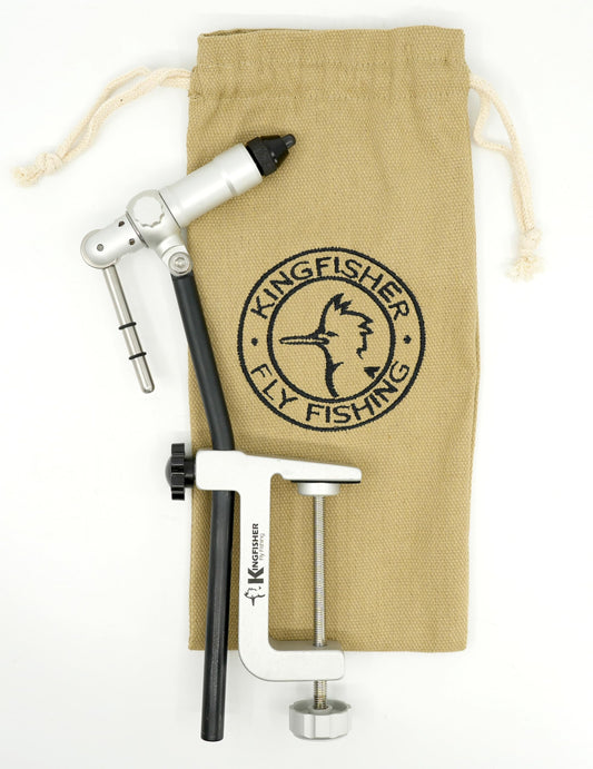 Kingfisher Fly Tying Rock Creek Rotary Fly Tying C-Clamp Vise