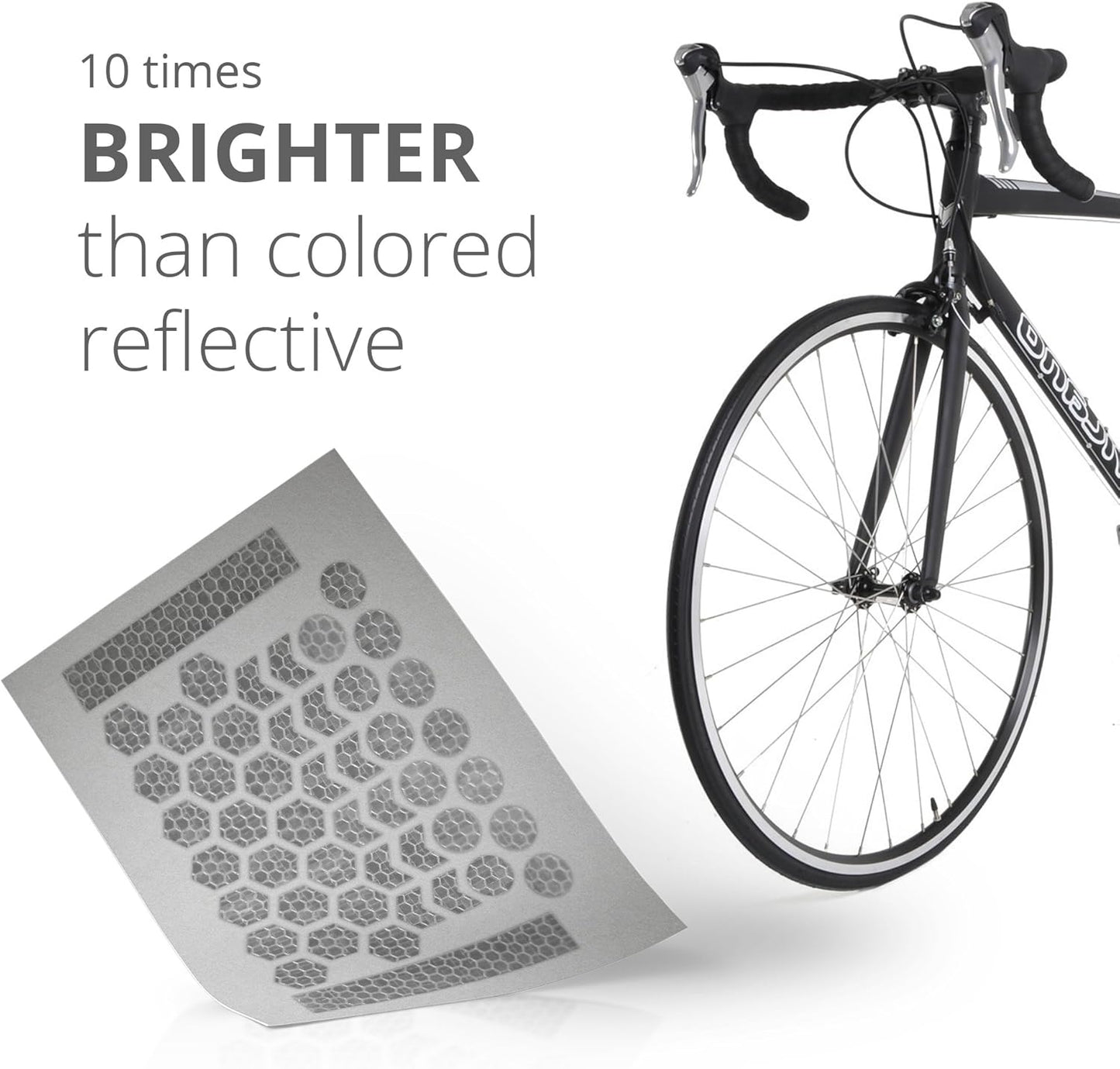 330 Reflective Stickers for Hard Surfaces Oval 5 Pack - Bicycle Frame, Helmet, Stroller, Scooter, Pedals - 5 Sheets - 3.5 x 5.5 Inch Sheet - 150 Retro Reflective Stickers 330 Candle Power