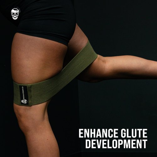Gymreapers Hip Bands for Booty Workouts | Non Slip Fabric Band Set with 3 Levels - Resistance Bands for Legs & Hip - for Men & Women (Black)