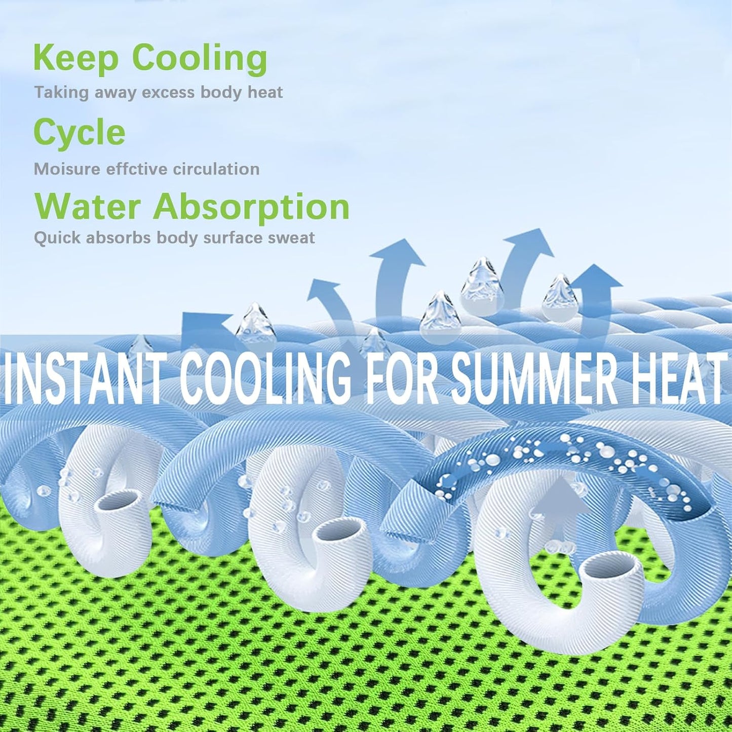 Cooling Towels 4-Pack | 40” x 12” Microfiber Gym Towels | Soft & Breathable