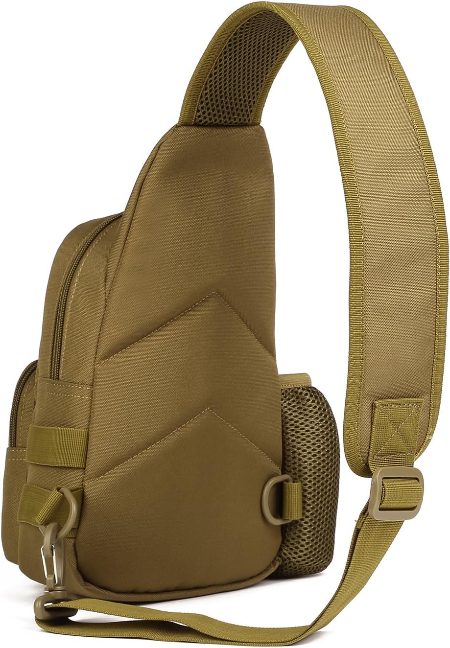 HUNTVP Small Tactical Sling Chest Pack Bag Molle Daypack Backpack Military Crossbody，Type1- ACU Camouflage
