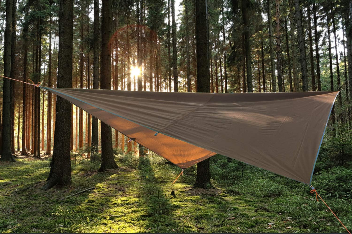 Unigear Hammock Rain Fly, 16.4/14.4/13/10ft Camping Tarp, UV Protection & Waterproof & Lightweight for Camping, Backpacking and Outdoor Adventure (Brown,10 * 10ft)