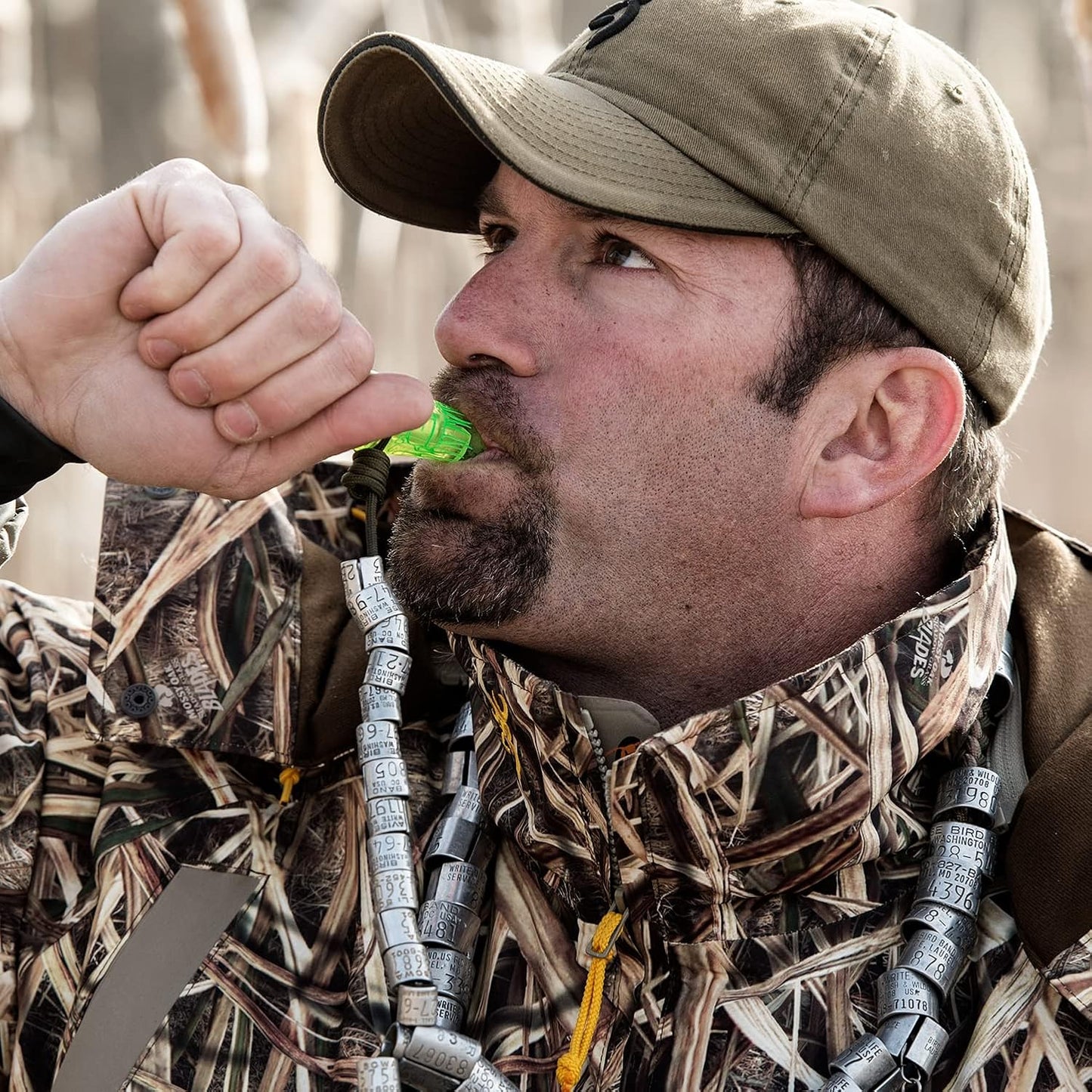 Zink ATM Green Machine Polycarbonate Double Reed Durable Hunting Waterfowl Duck Game Call - Huge Range of Tones with Great Bottom-End Sound