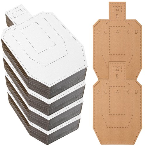Hungdao 100 Pcs Tactical Range Shooting Targets Silhouette Tactical Cardboard Targets for Shooting Range Practice Competitions Self-Defense Training (30 x 18 Inch)