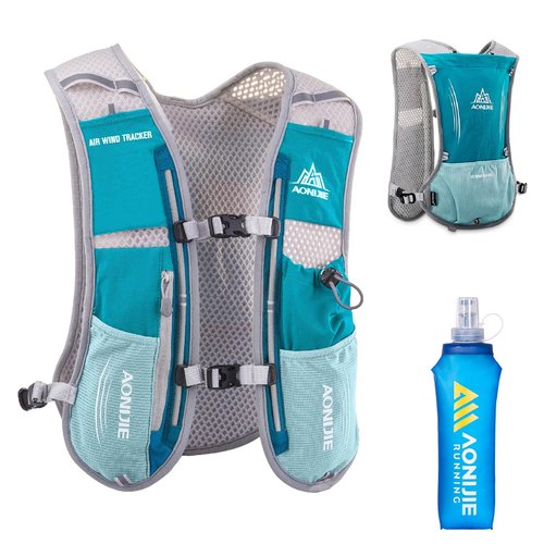 YAPJEB Running Hydration Vest, Hiking Backpack Lightweight, Reflective Bag Accessories for Trail Marathon Jogging Cycling for Women Men with 500 ml Water Bottle