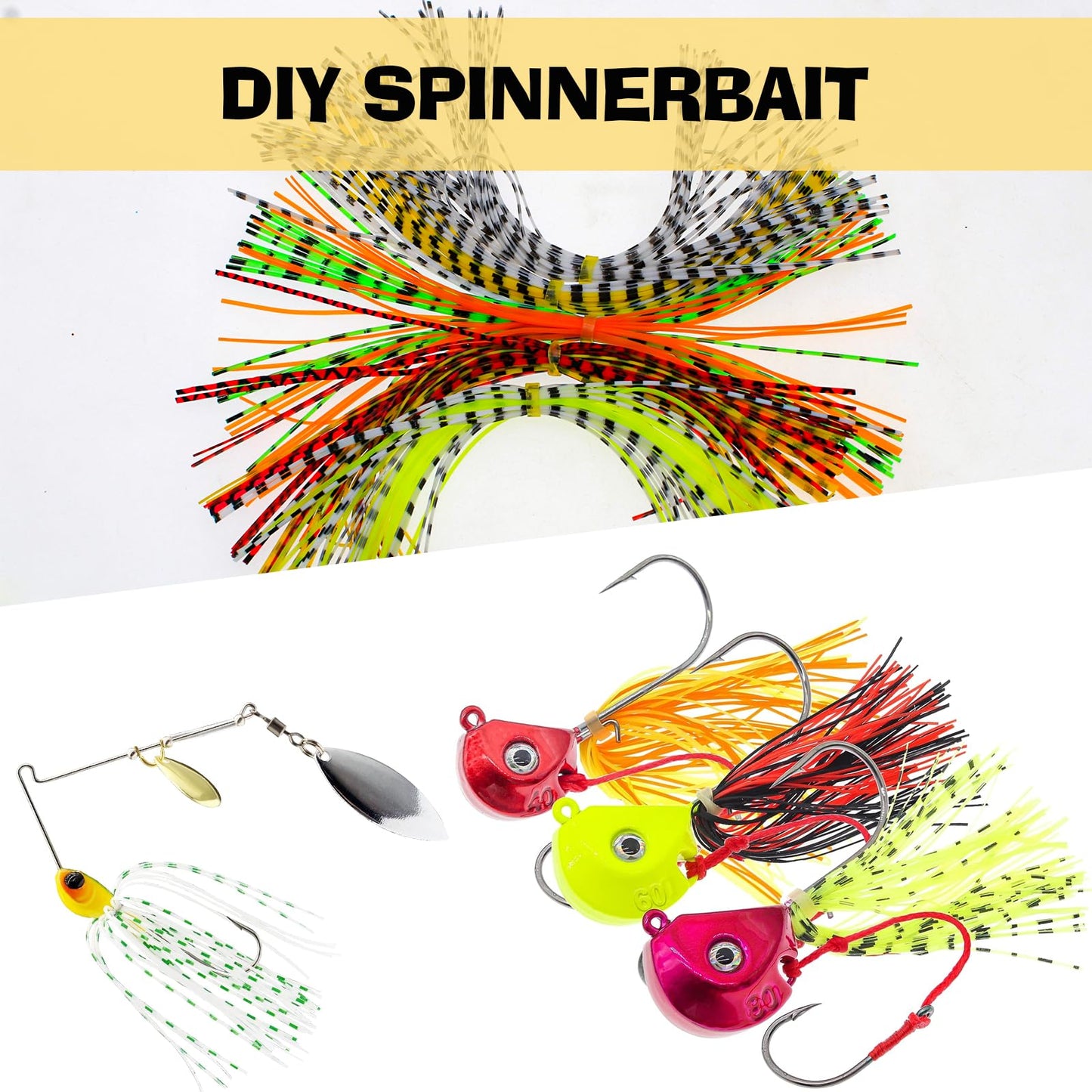 Ghanneey 18pc Fly Tying Materials Colorful Fishing DIY Fishing Accessory for Make Fly Fishing Lure Flies 18 Colors