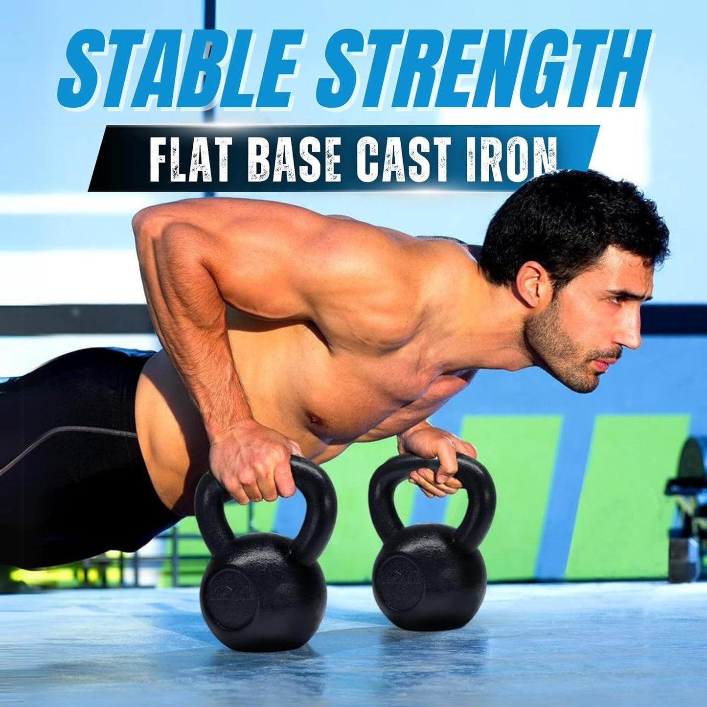 Yes4All 5-80 lbs Cast Iron Kettlebell for Dumbbell Weights Exercises, Gym, Full Body Home Workout Equipment, Push up, Grip and Strength Training