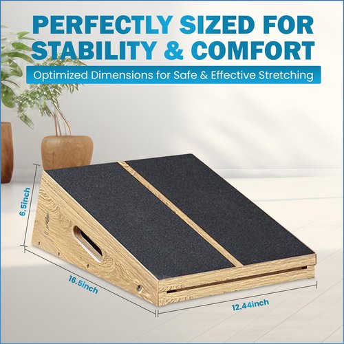 Professional Slant Board, Calf Stretch- Adjustable Incline Board and Calf Stretcher, with Side Handles for handling