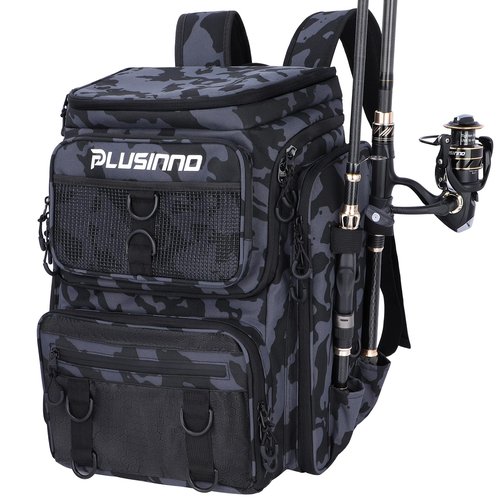 PLUSINNO Daypack, Black Camouflage, 36 cm x 25 cm x 45 cm