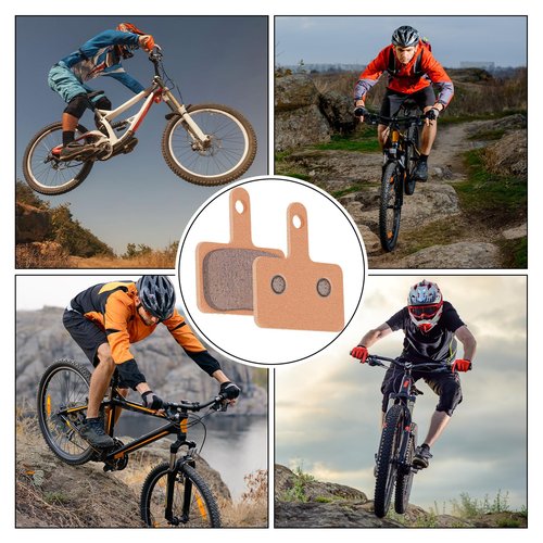 Gulfmew 4 Pairs Sintered Metal Bike Disc Brake Pads Compatible with Sram Brake Pads, Compatible with Nutt Hydraulic