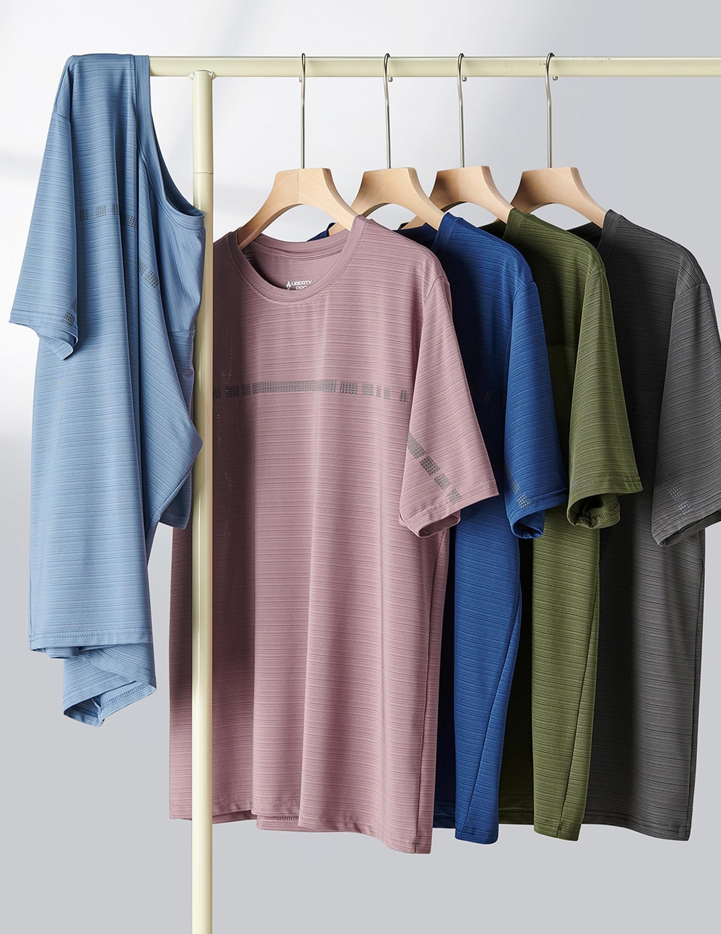 5 Pack Men’s Active Quick Dry Crew Neck T Shirts | Athletic Running Gym Workout Short Sleeve Tee Tops Bulk (Set 12, 4X-Large)