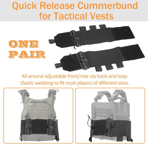 awagas Quick Release Tactical Outdoor Straps for Adult Vest Quick Release Buckle Set Fast Fit Side Belt Cummerbund Straps