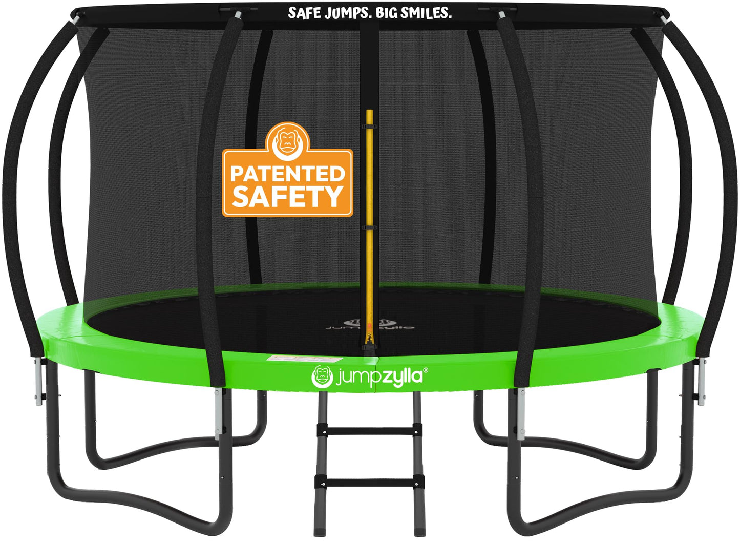 JUMPZYLLA Outdoor Trampoline with Net for Kids 10FT 12FT 14FT 15FT 16FT