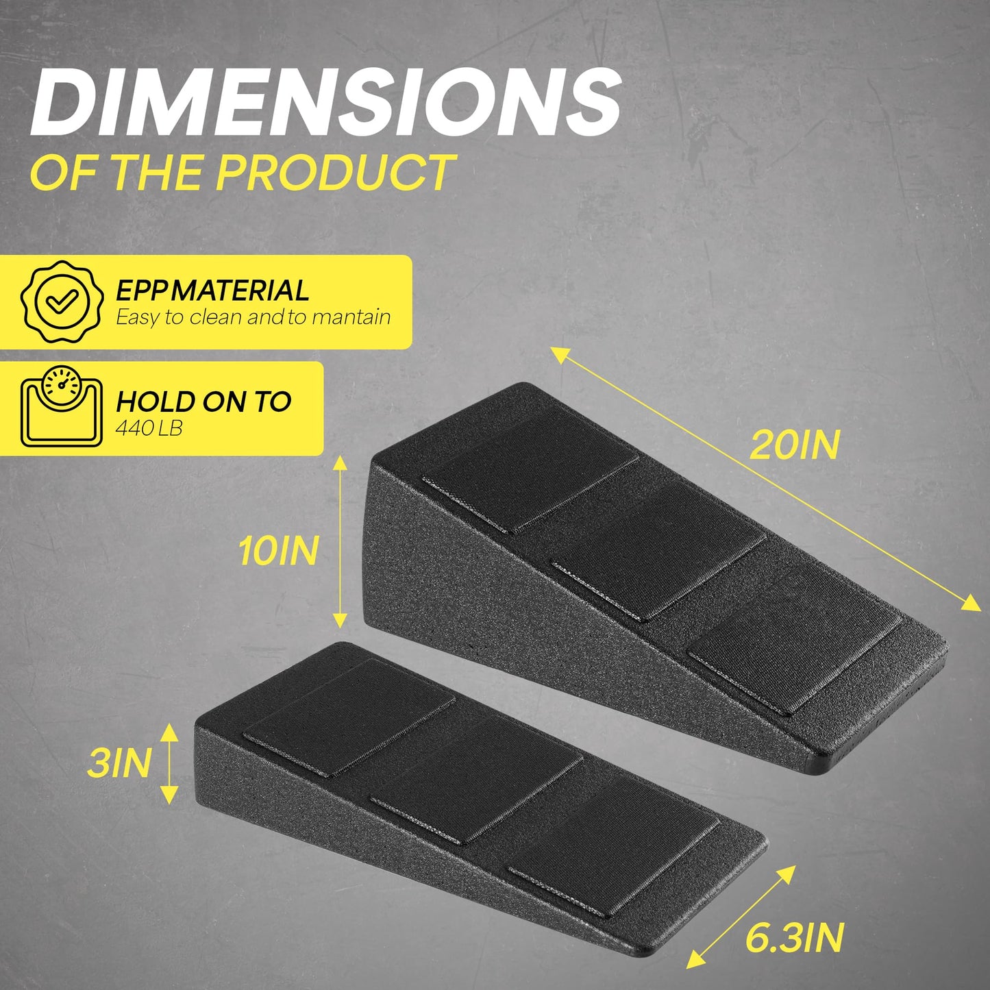 Jhylem Slant Board for Squats & Calf Stretching - Squat Wedge, Balance Foam: Exercise Equipment for Balance, Ankle Mobility Board & Physical Therapy Equipment – Incline Foot & Giboard Balance Board