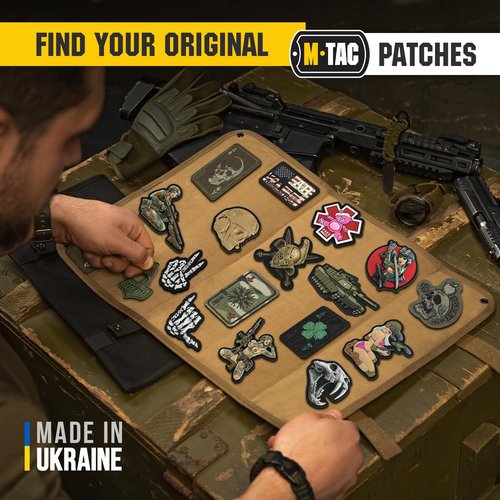 M-Tac Morale Unique Patches - PVC Patches for Vest, Backpacks, Hats - Tactical Military UA USA American Symbols Patch with Hook Fastener Backing (Abrams Olive)