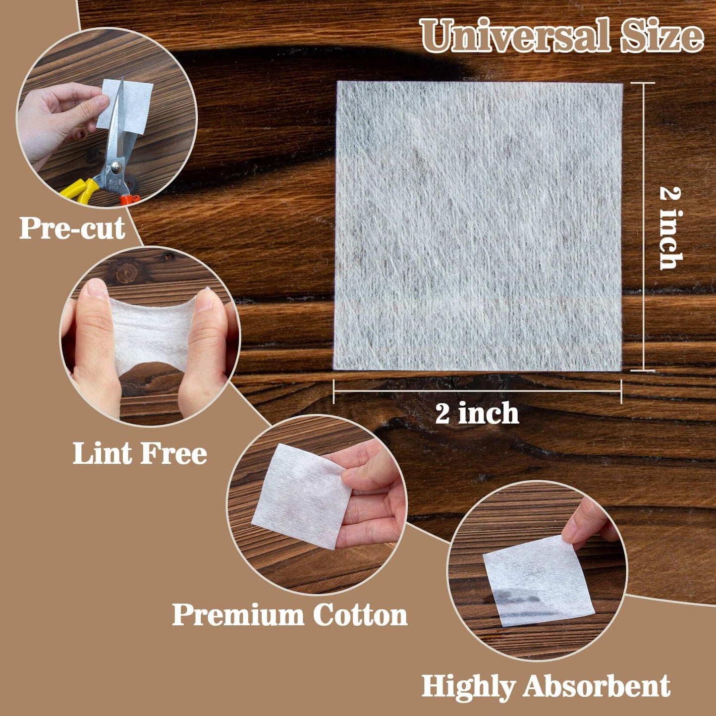 800PCS SUKH Gun Cleaning Patches - Gun Cleaning Supplies Swabs 200 PCS 6" Parts Cleaner with Long Cotton Wooden Swab and Square Patches Rags 600 PCS for Guns Maintenance or Daily