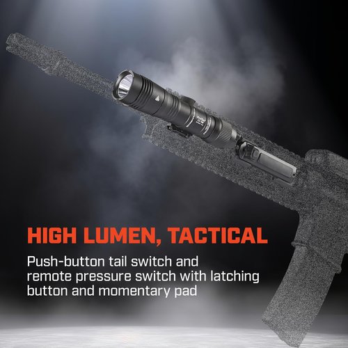 Streamlight 89009 ProTac 2.0 2000-Lumen Rail Mount High Lumen Tactical Rechargeable Long Weapon-Mounted Flashlight with Straight Pressure Switch, SL-B50 Battery Pack and USB-C Cord, Black
