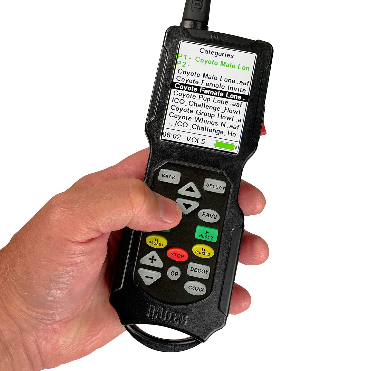 Night Stalker+ Predator Game Call - Designed for Coyote, Fox, Bobcat, Raccoon Hunting - 165 Sounds Included, 300 Yard Remote Range