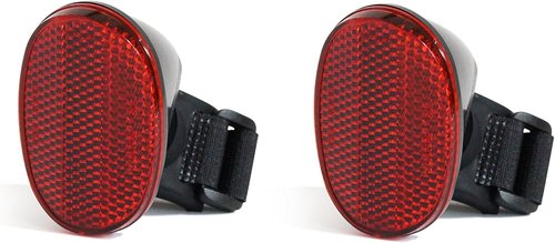 Bicycle Safety Reflectors - Stay Visible and Stay Safe - Universal Mount for All Bicycle Types - Red Bike Deflector - 360 Rotation
