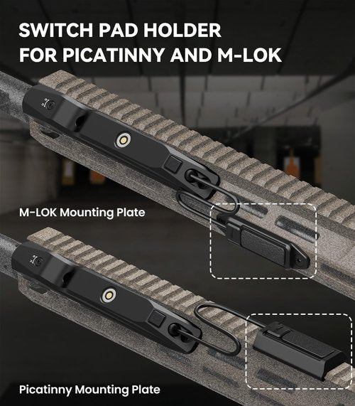VOTATU M9L-GS Green Laser Light Combo Built-in Pressure Switch Compatible with M-LOK Rail,1600 Lumens Tactical Flashlight and Laser Sight for Rifle,Switch Pad Mount Plate Included