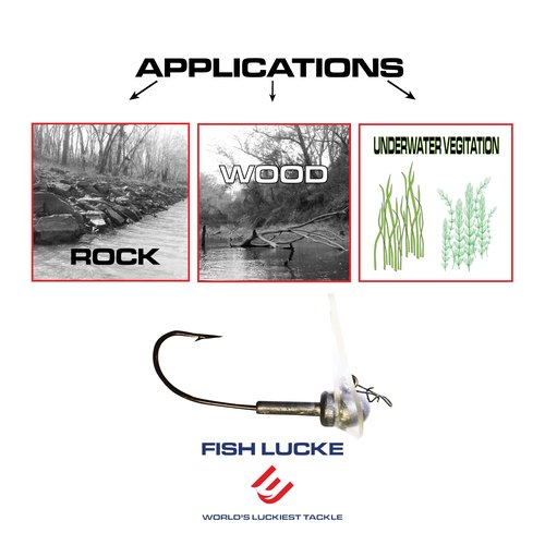 Luck E Strike Original Scrounger Jig Head (1/4 Ounce Long Bill) Creates Realistic Swimming Action to Soft Plastic Fishing Baits