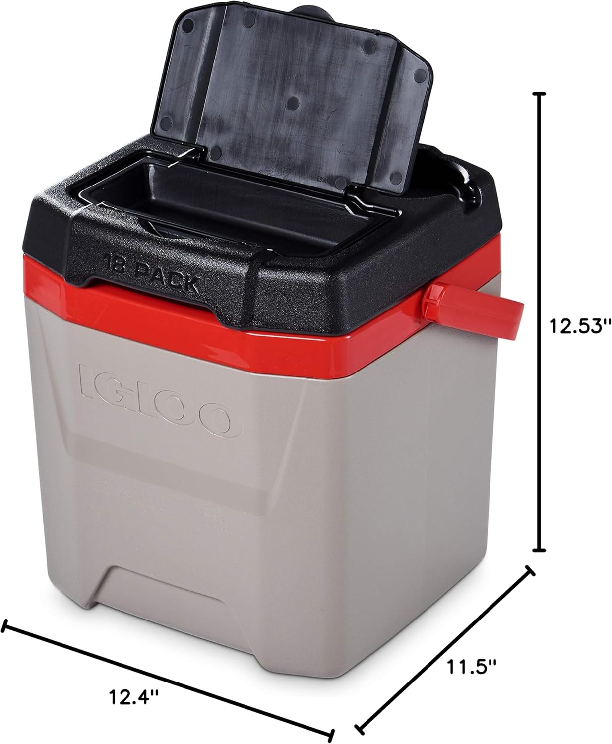 Igloo Quantum 12 Quart Cooler, Sandstone/Red