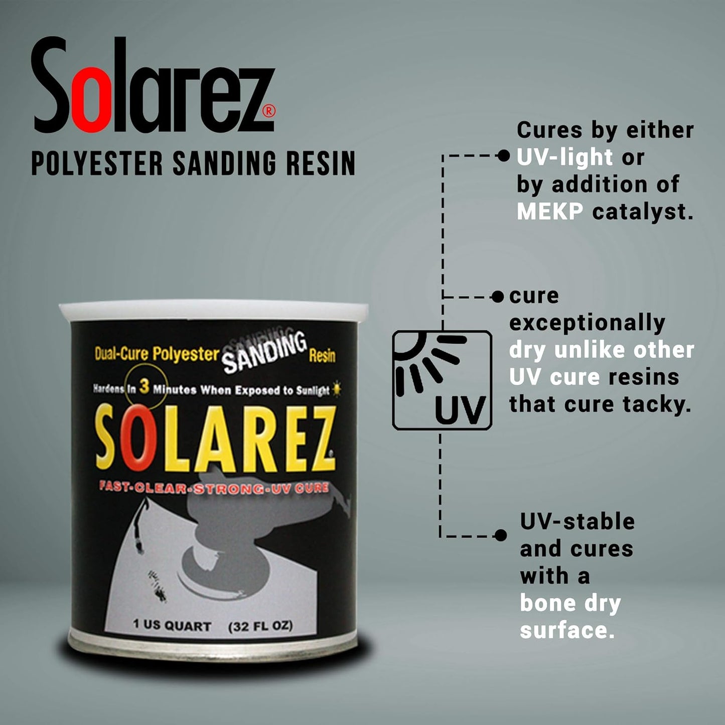 SOLAREZ Artisan Epoxy Resin Kit - Clear, UV-Resistant, 16 oz for Crafts & Repairs