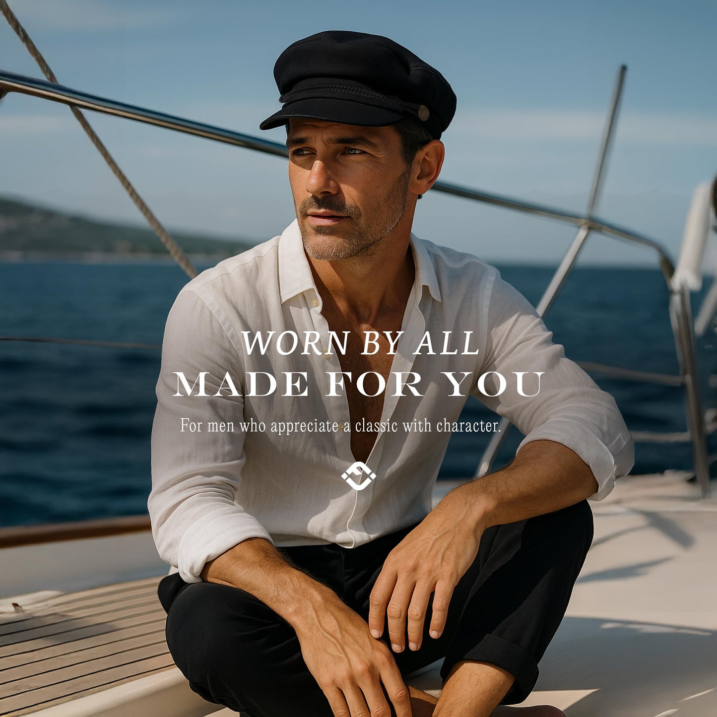 Funky Junque Women's 100% Cotton Greek Fisherman Hat Adjustable Newsboy Beret Cap Black One Size - Black