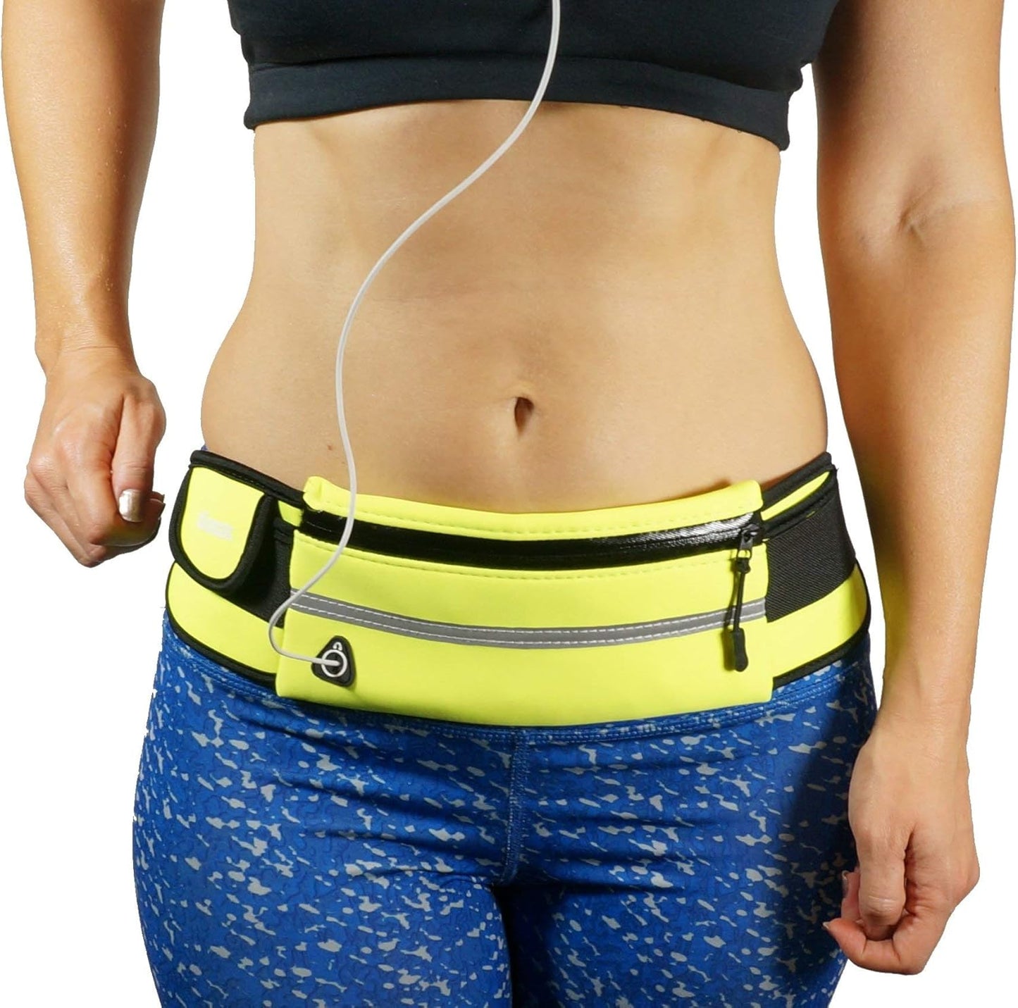 Running Belt Waist Pack - Water Resistant Runners Belt Fanny Pack for Hiking Fitness – Adjustable Running Pouch for Phones iPhone Android