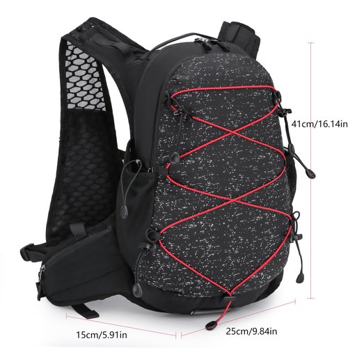 Running Vest with Water Bladder ,Hydration Vest Backpack for Women and Men,Lightweight Pack with 2L Water Bladder Backpack for Hiking Trail Running Cycling and Race Marathon (Black, Style02)