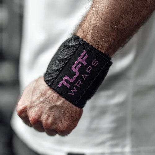 TuffWraps 16" Wrist Straps for Gym - No Thumb Loops - Powerlifting, Weightlifting, and Bench Press Support - Durable Wrist Straps Gym Accessory for Enhanced Wrist Support