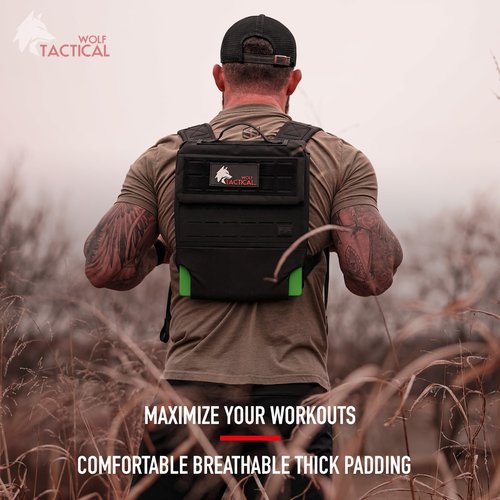 WOLF TACTICAL Weighted Backpack Rucking Backpack for Weight Plates Rucksack for Running Walking Strength Training