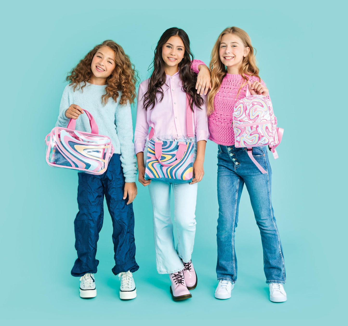 iscream Mini Classic Style 10" x 8" Backpack for Fun and Travel - Groovy Swirl