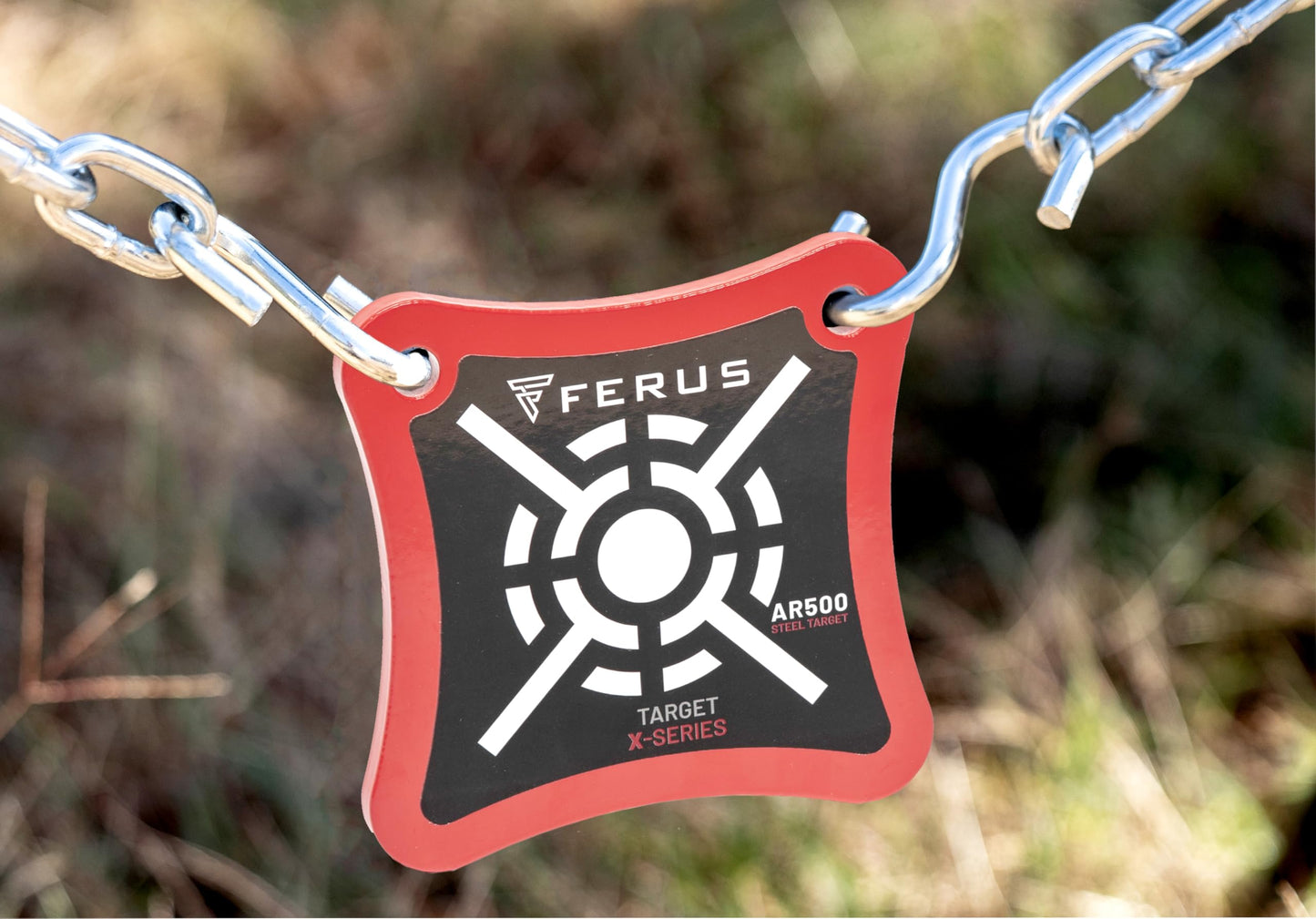 Ferus Outdoors AR500 Steel Shooting Target – 3/8" Thick Plate for Handgun & Rifle (9mm, .223, .308) – Portable Steel Target for Range Practice, Backyard Plinking & Precision Training (8")