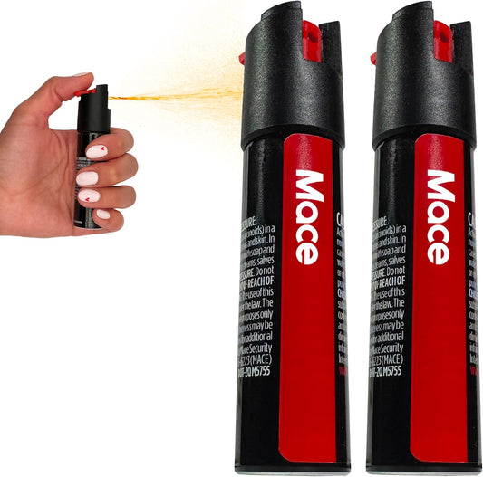 Mace Pepper Spray - Twist Lock & Hardcase Model, Max Strength 10% OC Formula, Long Lasting UV Dye, Self Defense Pepper Spray for Women & Men