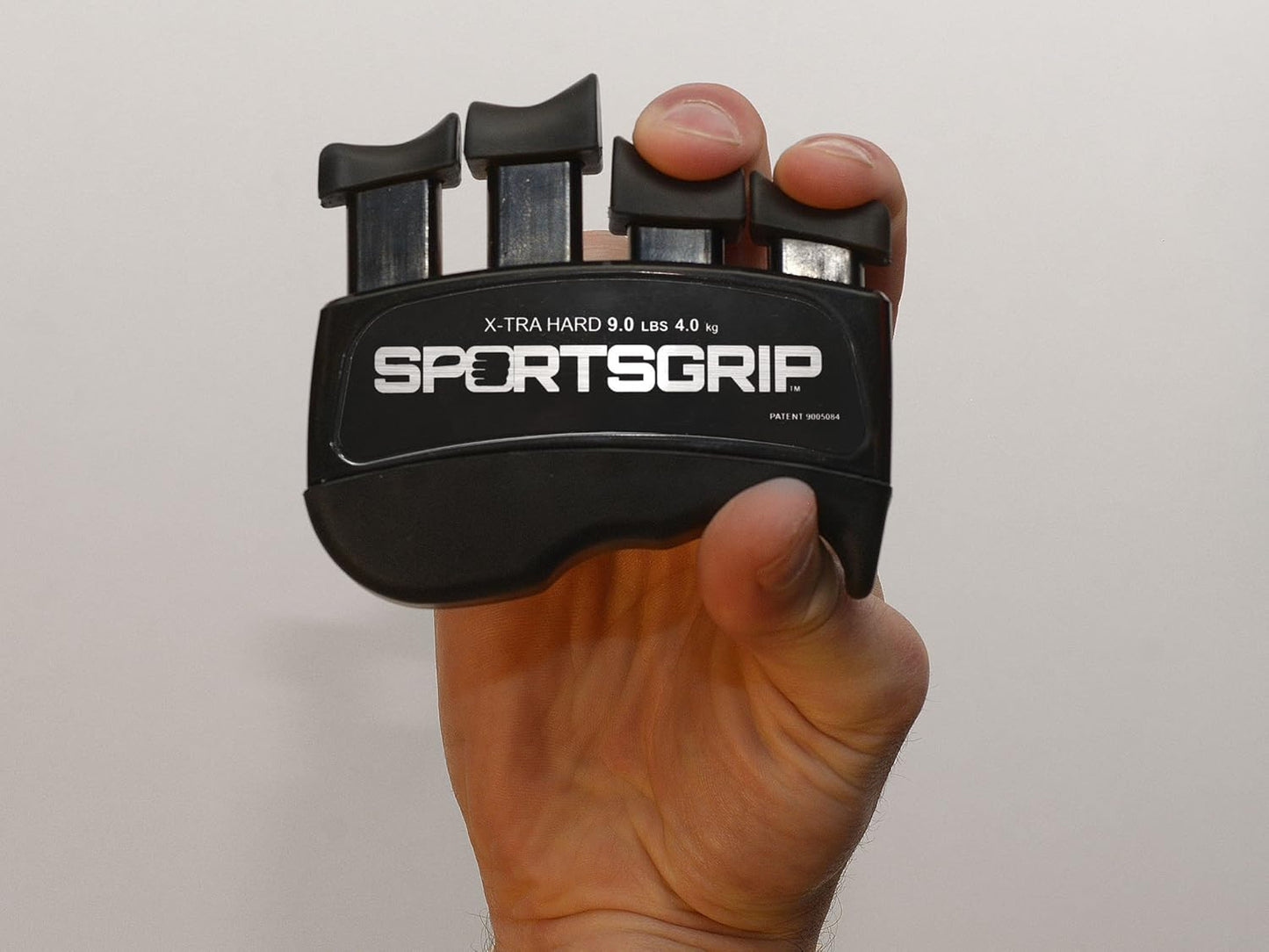 Hand and Finger Exerciser (XTRA Hard - 9lbs / 4.0kg) – Best Ergonomic Finger Strengthener to Improve Grip for All Sport Athletes