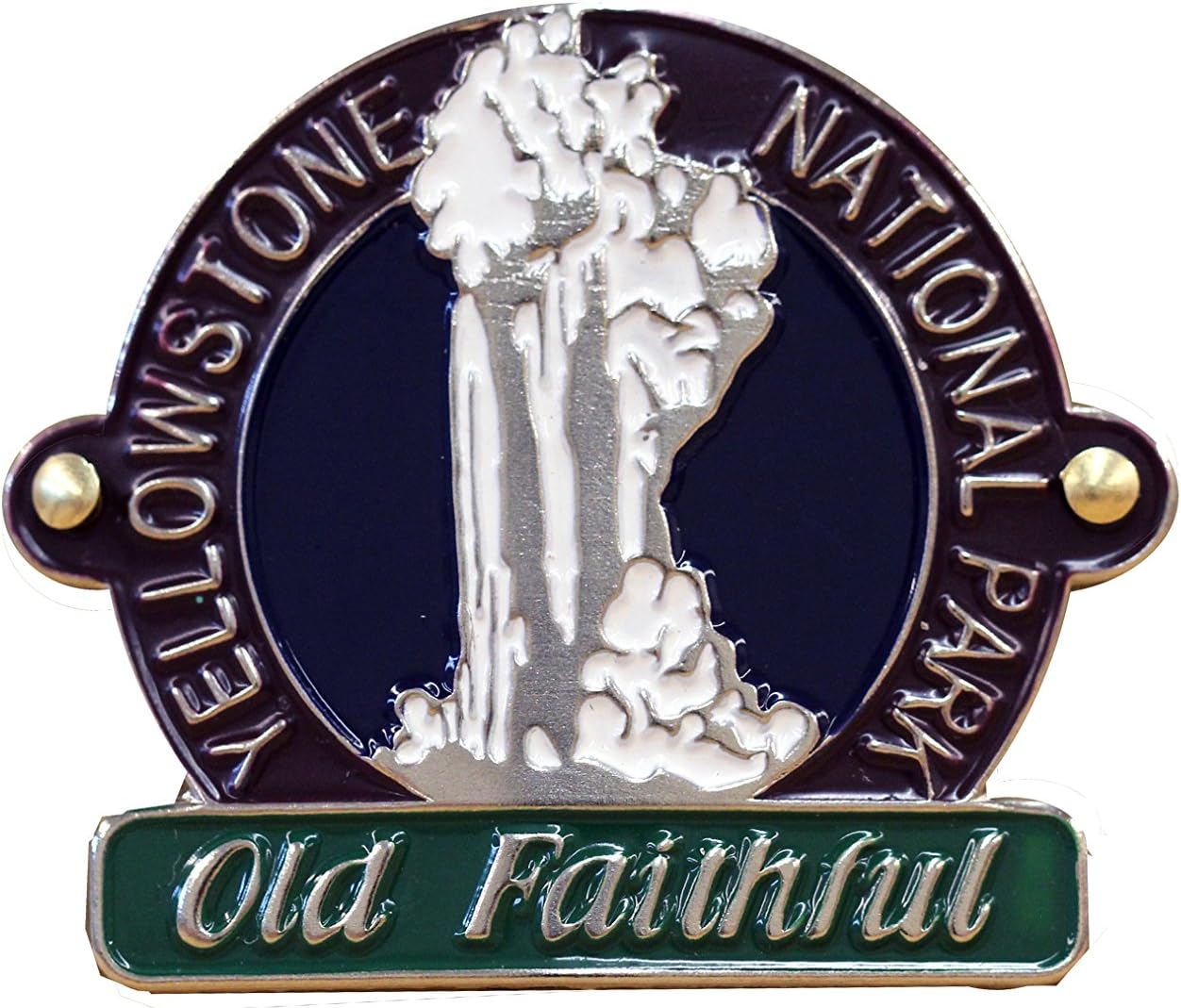 Yellowstone National Park - Old Faithful - Hiking Stick Medallion